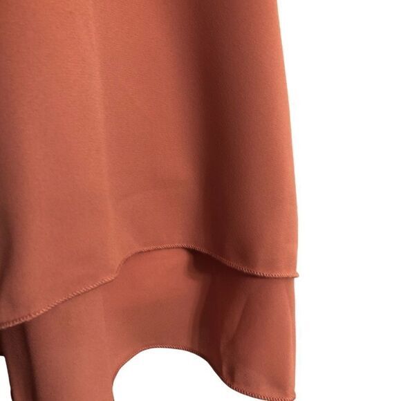 Stella Luce top Size Medium exposed back zip lined double hem sleeveless mauve - Picture 3 of 6